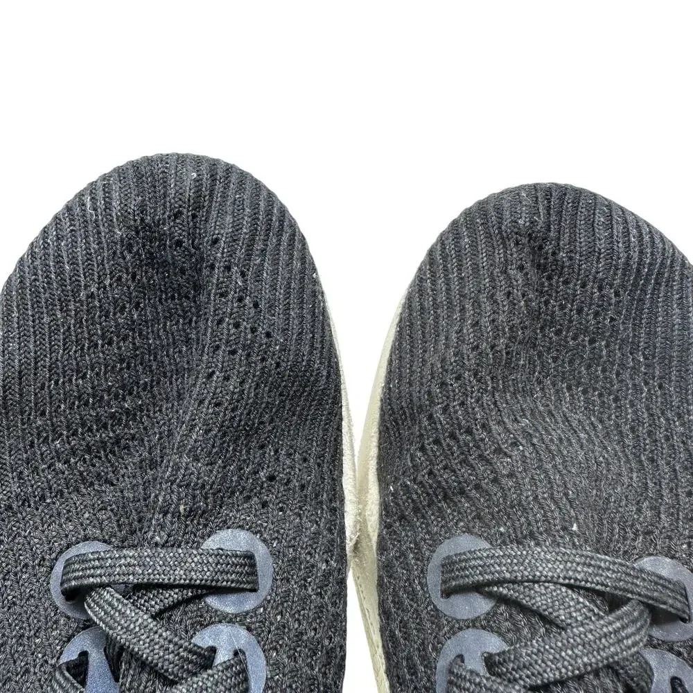 Allbirds Tree Flyer Sneakers Womens Size 8 Black White Lace Up *AS IS READ